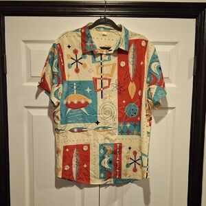 Retro Geometric Short Sleeve Shirt